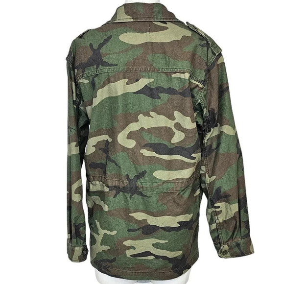 Aritzia TNA Minerva  Camo Green Utility Jacket Cinch Waist Size XS - Picture 3 of 9